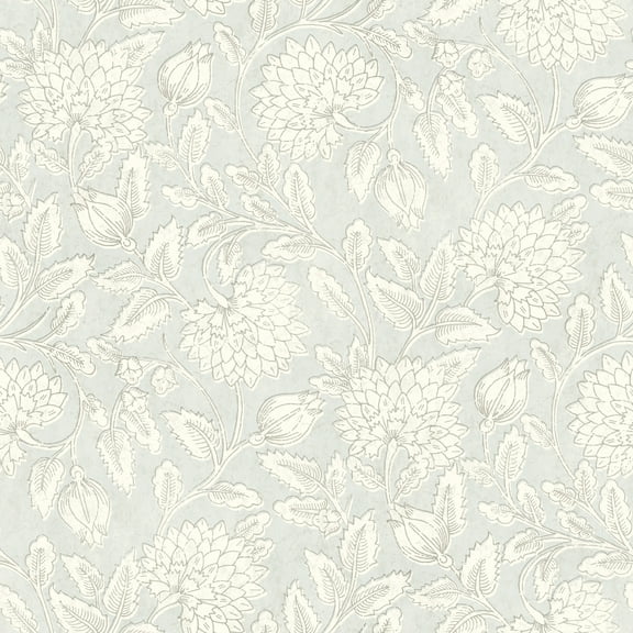 Chesapeake Vadouvan Light Blue Jacobean Trail Wallpaper