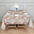 thumbnail image 3 of Pioneer Flower Floral Print Pattern Square Tablecloth, Waterproof Wipeable Spillproof Washable Table Cover for Home Kitchen Party Decor, 42"x42", 3 of 6