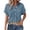 Navy, variant on CAIXIA Women's Casual V-Neck Short Sleeve Button Down Shirt Loose Fit Summer Top with Pocket for Everyday Wear Womens Blouse,Yellow