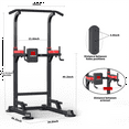 thumbnail image 5 of Power Tower Dip Station Workout equipment Pull up Bar for Home Gym Adjustable Height Strength Training Fitness Excercise Equipment,Load 680LBS, 5 of 7