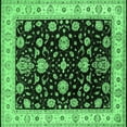 thumbnail image 1 of Ahgly Company Indoor Square Oriental Emerald Green Traditional Area Rugs, 6' Square, 1 of 4