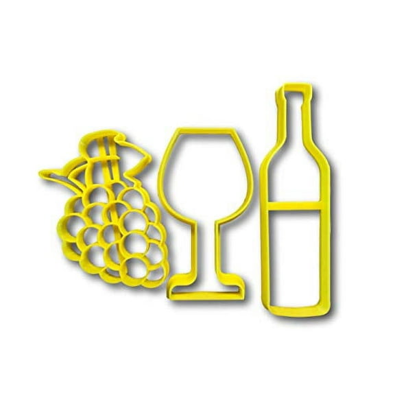 Winery Cookie Cutter Set of 3- Fast Shipping - Sharp Edges - Exceptional Quality