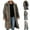 White, variant on Faux Fur Coats for Men Warm Winter Long Cardigan Jackets Long Sleeve Fleece Jacket Parka Outerwear White