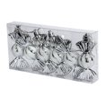 thumbnail image 5 of Hvmvliv 6Pcs Christmas Candy Jar Ornaments – Glitter Hanging Tree Decor, Plastic Peppermint Party Accents Silver, 5 of 6