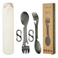 EcoSlurps 2 Spork Travel Cutlery Set Stainless Steel Sporks with Eco