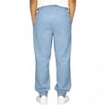 thumbnail image 7 of CUZIBR Boys Linen Jogger Pants Elastic Drawstring Waist Ankle Casual Trousers With Pockets Soft Breathable Loose Fit Bottoms For Kids School Outdoor Walking Dailywear,Light Blue,5-6 Years, 7 of 7