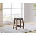 thumbnail image 4 of Pemberley Row Faux Leather Black Counter Stool Rectangular Nailhead Trim 24" Unassembled, 4 of 5