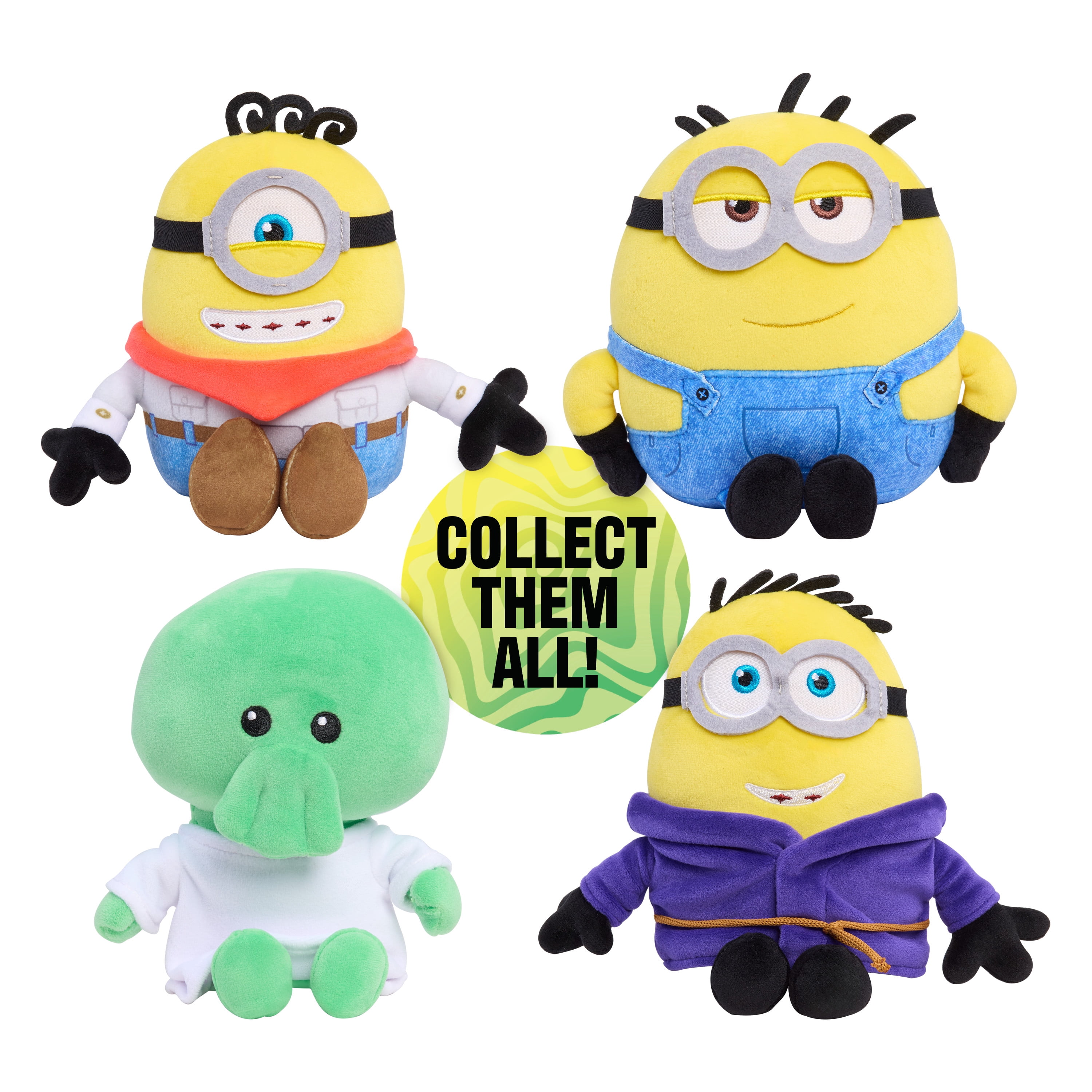 Illumination Minions & Monsters Goomi Squooshy Plush Toy, Sensory Fidget Toy with Bean Fill, Ages 3+