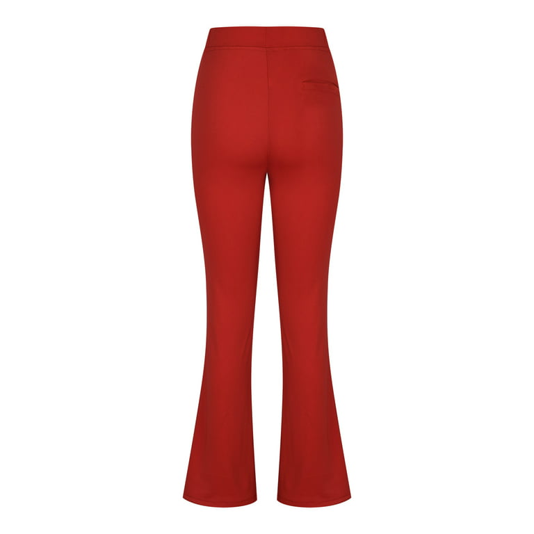 Salt Attire Women's Diligent Red Straight Fit Pants