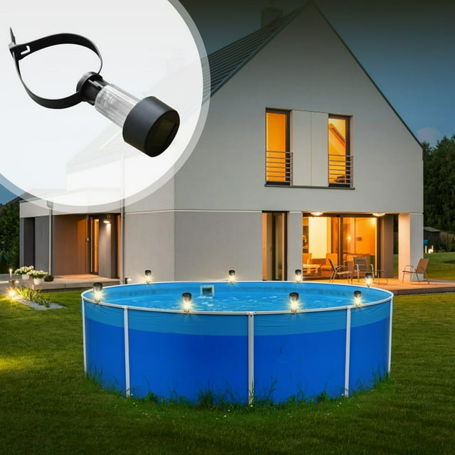 MesaSe 10 Packs Solar Pool Lights For Framed Above Ground Pools Outdoor Swimming Pool Fence Decoration Accessories Waterproof LED Pool Solar Lights Pool Enclosure Lighting