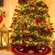 thumbnail image 1 of Falda de Árbol de Navidad Redonda Decorativa con Diseño de Copos Tapete Invernal Navideño de Poliéster Base Suave Y Fácil de Colocar Adorno Adecuado P 120 cm x 120 cm, 1 of 8