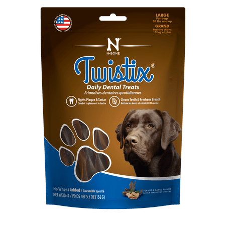 UPC: 0657546200656 | Twistix Dental Treats Dog Peanut & Carob LARGE 5.5 oz