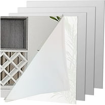 Acrylic Full Length Wall Mirror Tiles, 2mm Thick Wall Mounted Safety Mirror Self Adhesive Mirror Sheets for Bedroom Home Gym 10 Pcs, 20x20 Inches