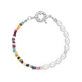 thumbnail image 1 of Fiudx Pulsera de Moda con Elegante Diseño de Cuentas de Arroz y Perlas, Dije de Aleación Ajustable, Accesorio de Uso Diario, Ideal para Cualquier Ocasión, Joyería para Mujeres y Niñas, Idea de Regalo, 1 of 2