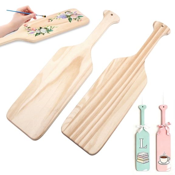 Style-Carry 15" Unfinished Wood Paddle – Pine, Blank DIY Craft for Painting, Home Decoration & Personalized Gift, Wall Hanging