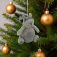 thumbnail image 3 of Gallerie 4.5" Wool Raccoon Christmas Ornament - Gray/Black, 3 of 7