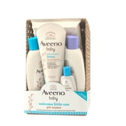 Aveeno Baby Welcome Little One Gift Set with Baby Wash, Shampoo, Wipes and Lotion, for Sensitive Skin, 5 full-size items