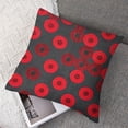 thumbnail image 7 of Phish Donut Pattern-Grey &amp; Red Throw Pillow, 1 Set of 2, Various Sizes, 7 of 7