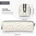 thumbnail image 3 of Sikiie Wildflower Watercolor Leather Pencil Case, Makeup Pouch, Zipper Pouch for Daily Essentials, Storage Organizer, Cosmetics and Stationary Bag, 3 of 7
