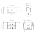 thumbnail image 5 of Sinber 48" Wall Mounted Small Single Rectangular Sink Gloss White Bathroom Vanity Cabinet with White Acrylic Countertop 2 Drawers and 2 Doors Compact and Elegant with Sleek Design for Modern Bathrooms, 5 of 14