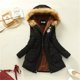 thumbnail image 1 of Fleece Lined Hood Down Jacket Winter Coat for Women Warm Drawstring Padded Parkas Korean Casual Streetwear Female Puffer Outwear, 1 of 5