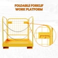 thumbnail image 3 of HECASA Foldable 36" x 36" Forklift Safety Cage Work Platform 1100 lbs Capacity for Lift Loader, 3 of 11