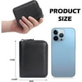 thumbnail image 3 of Credit Card Holder Blocking Credit Card Wallet 20 Slots Genuine Leather Small Card Case for Women or Men Accordion Wallet with Zipper(Black), 3 of 6