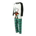 thumbnail image 4 of Christmas Pajamas for Family Long Sleeve Sunglasses Reindeer Print Tops + Pants Set Winter Sleepwear, 4 of 10