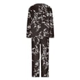 thumbnail image 5 of qolati Womens 2 Piece Pajama Sets Floral Print Long Sleeve Tops with Wide Legs Pants Sleepwear Matching Outfits Comfortable Soft Loungewear Pjs Suits, 5 of 5