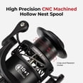thumbnail image 6 of Piscifun Folding Handle Spinning Reel Size 4000, Reversible Left and Right Hand Retrieve, Freshwater and Saltwater Fishing Reel, 6 of 8