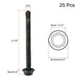 thumbnail image 2 of Uxcell Hex Washer Self Drilling Screws, #12 x 2-1/2" 410 Stainless Steel Sheet Metal Screw 25 Pack, 2 of 5