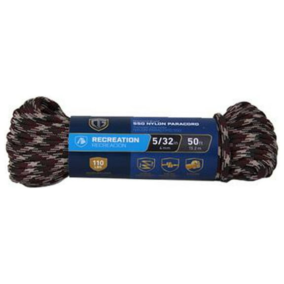 642701 Paracord 550 Nylon Rope, Camouflage, 5/32-In. x 100-Ft. - Quantity 6