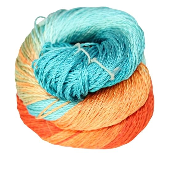 Knitsilk 3 Ply 100% Mulberry Silk Lace Weight Yarn | Perfect for Knitting & Crocheting and Weaving | Fine Quality Silk Yarn for Luxurious Creating Projects.(50Gm–260Yards, Iris) (Pack of 5)