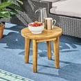 thumbnail image 6 of Outdoor 16" Side Table | Place Drinks in Backyard | Acacia Wood Slat Panel Design | Resist Wear & Tear, 6 of 6