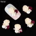thumbnail image 4 of Grofry Nail Art Stickers 10 Pack 3D Rose Flower Nail Art Stickers Tips Studs Rhinestone Nail Decoration Jewelry, 4 of 4