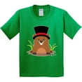 thumbnail image 3 of Inktastic Groundhog Day with Groundhog in Top Hat Youth T-Shirt, 3 of 5