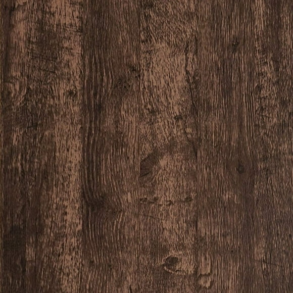 DEBGFS 17.7" x236 inch Wood Peel and Stick Wallpaper Removable Brown Dark Rustic Wood Grain Wood Wallpaper Wood Contact Paper Brown Wood Plank Self Adhesive Vintage Desk Cabinet Vinyl Roll