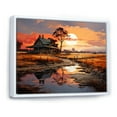 thumbnail image 2 of Designart "Country Charm At Sunrise With Barns" Barns Floater Framed Wall Art Prints, 2 of 5