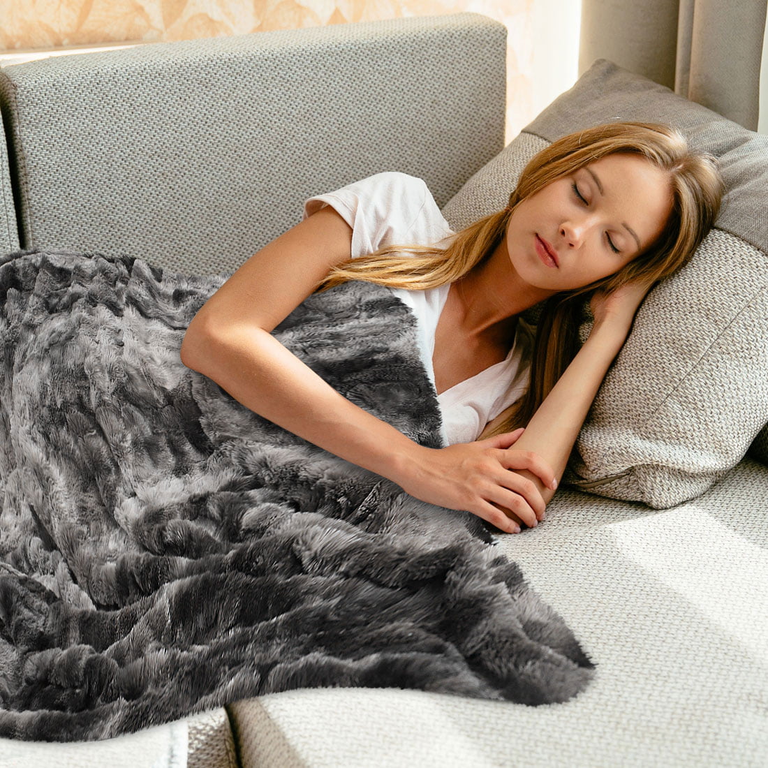Details about   Sherpa Fleece Throw Twin Blanket Super Soft Faux Fur Plush for Couch Bed Sofa us 