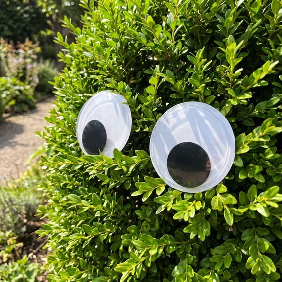 KFUIRDE Oversized Moving Eyes Stickers with Self-Adhesive Back, Big Wiggly Eye Decor for Pumpkin Christmas Snowman Cabinet DIY, Halloween Thanksgiving Xmas Party Decoration, 2Pcs Set