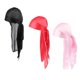 thumbnail image 4 of 3 piezas de sombrero pirata de seda Durag para hombre y mujer, con cola larga, para la caída del cabello Negro + rojo + rosa, 4 of 5