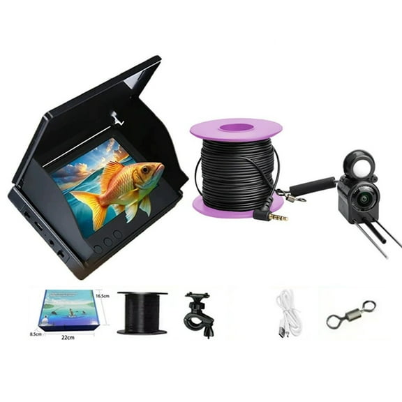 Sportact Fishing Accessories,Fishing Equipment,4.3 Inch for ultra clear ​screen Fish Finder Underwater Fishing Camera Boat