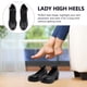 thumbnail image 4 of 1 pareja cabeza redonda boca baja tacones altos elegante hembra zapatos de tacón alto (negro), 4 of 5