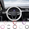 thumbnail image 1 of Sentmoon Steering Wheel Cover Men Studded Leather Car Steering Wheel Cover Float Handle Cover Upgrade Car Interior Accessory for Vehicles Grip Protection, 1 of 7