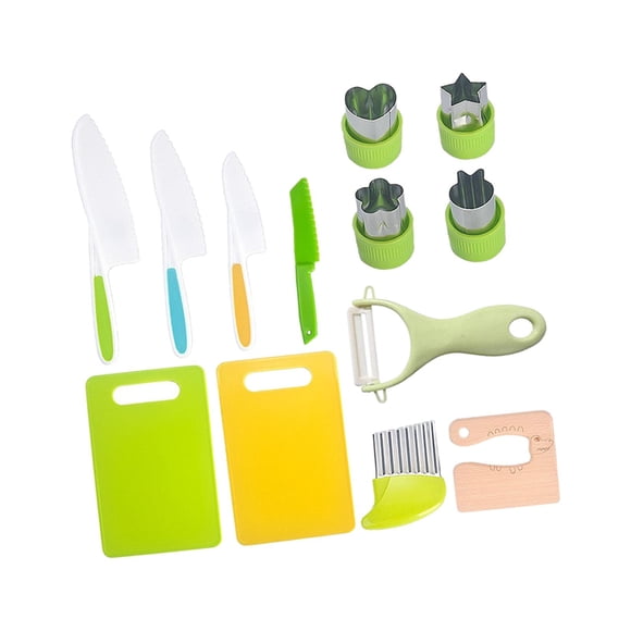 Bunblic Pretend Kitchen Toys Real Cooking Toys Develop Motor Skills Realistic Utensils Set for Holiday Ages 3+ Years Old Birthday Kids 13pcs
