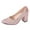 Pink, variant on Xfvqtps Blue Patterned Heels for Women Pointed Toe Chunky Block Heel Fabric Dress Pumps Casual Party Shoes for Special Occasions and Outings