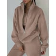 thumbnail image 2 of Women'S Two-Piece Set, Fleece Sweatshirt, Sporty Street Casual Fashion Set for Women, 2 of 10