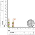 thumbnail image 6 of Gem Stone King 18K Rose Gold Plated Silver Green Peridot and Pink Lab Grown Diamond Drop Dangle Earrings for Women | 1.60 Cttw | Gemstone August Birthstone | Round 5MM, 6 of 6
