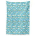 thumbnail image 3 of Ambesonne Shark Tablecloth Rectangular Table Cover, Vintage Sea Creatures, 60"x84", Pale Blue Grey Green, 3 of 4