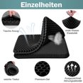 thumbnail image 2 of (Negro leche) Cojín de asiento de gel grueso con revestimiento antideslizante - Patrón de panal transpirable - Absorbe los puntos de presión para el automóvil, la silla de oficina y la silla de ruedas, 2 of 5